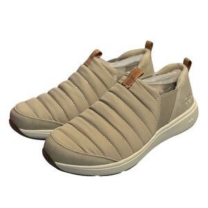 Ryka Pursuit Quilted SlipOn Shoes Terra Taupe Comfort Walking Sneakers Women 7.5